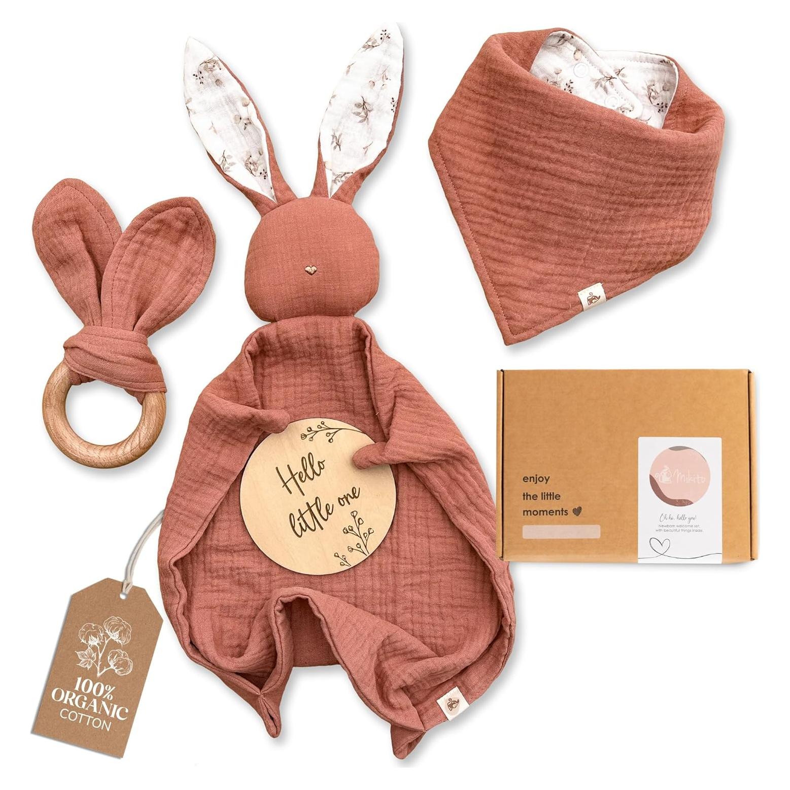 Set de Regalo para Recién Nacidos Mikito - 4 Piezas Algodón Orgánico