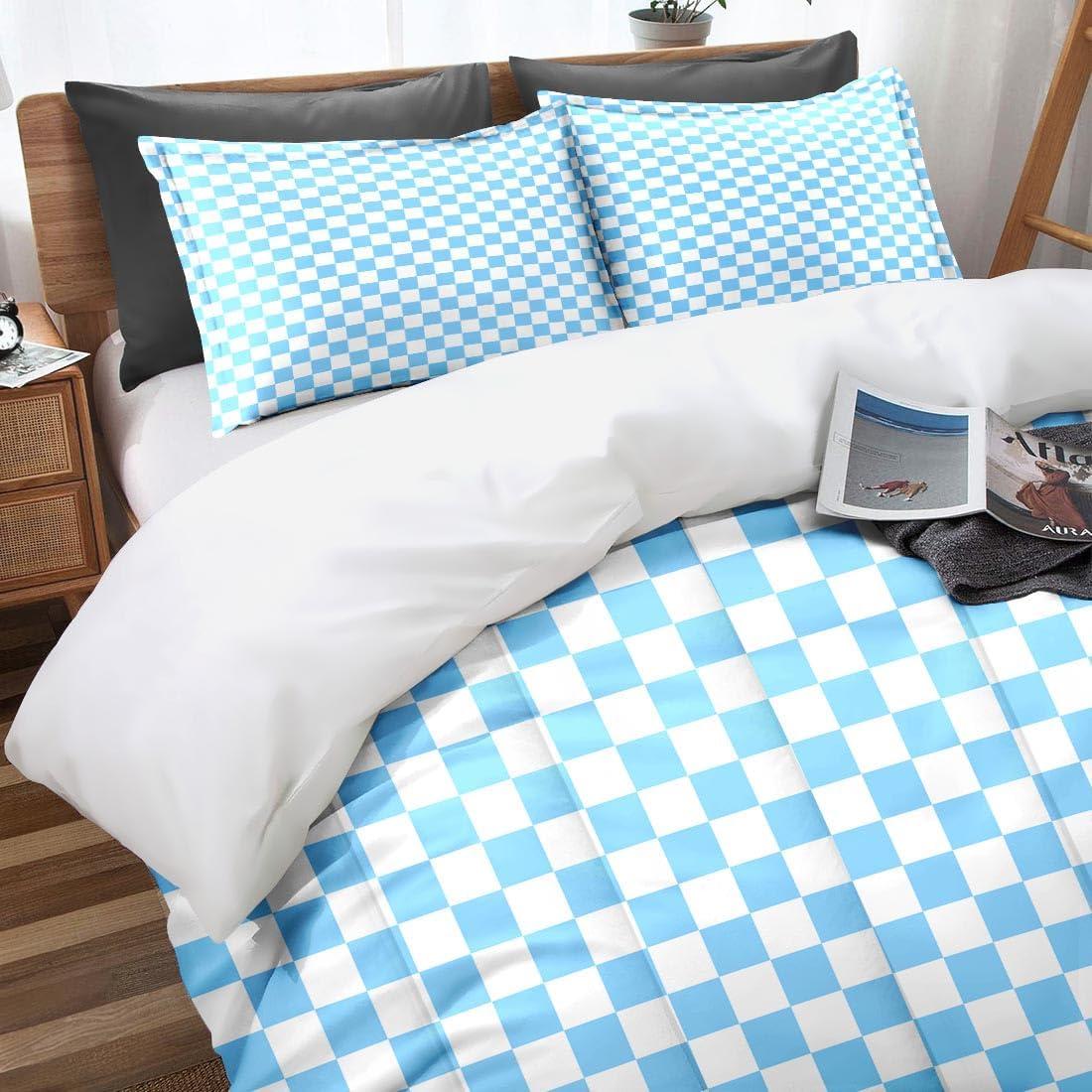 Juego de Edredón Reina Nesphy Microfibra Azul Bebé 3 Piezas