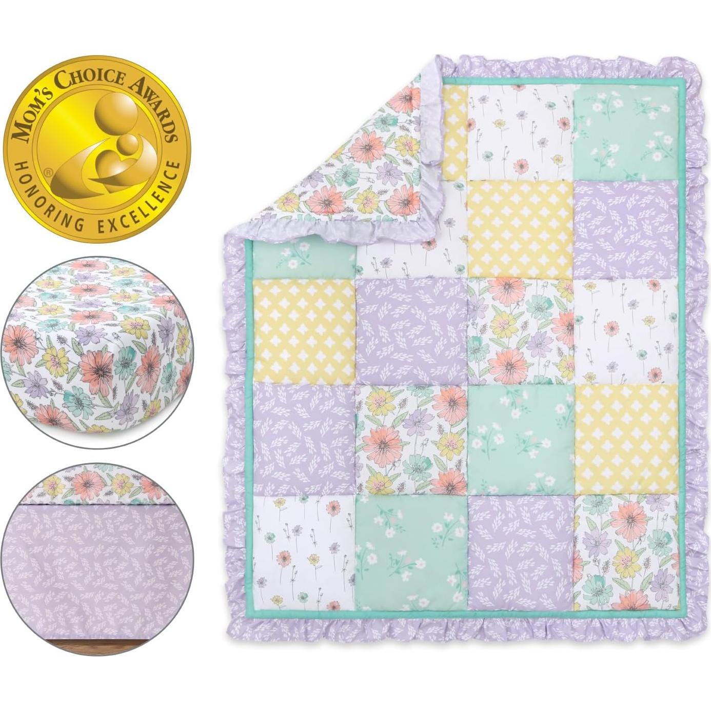 Conjunto de Ropa de Cuna 3 Piezas The Peanutshell Floral