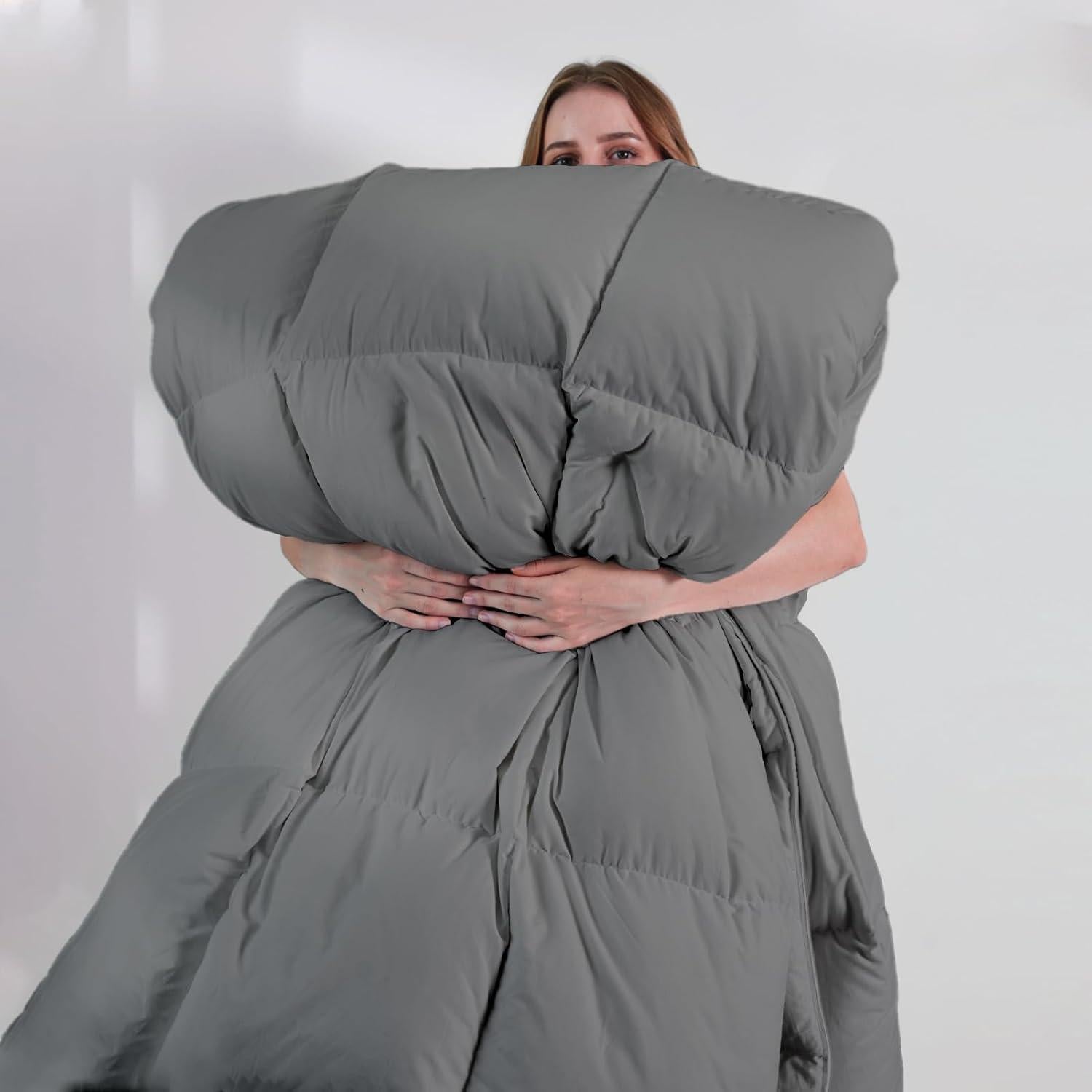 Edredón Ligero DOWNCOOL King 259x229 cm Gris Oscuro