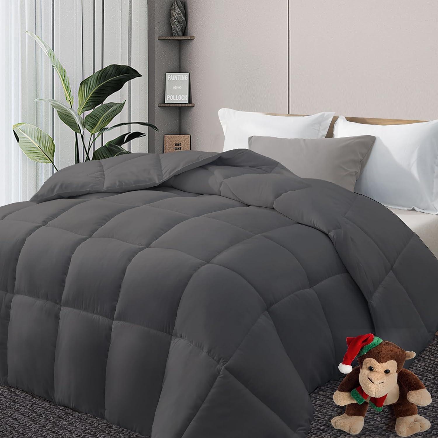 Edredón Ligero DOWNCOOL King 259x229 cm Gris Oscuro