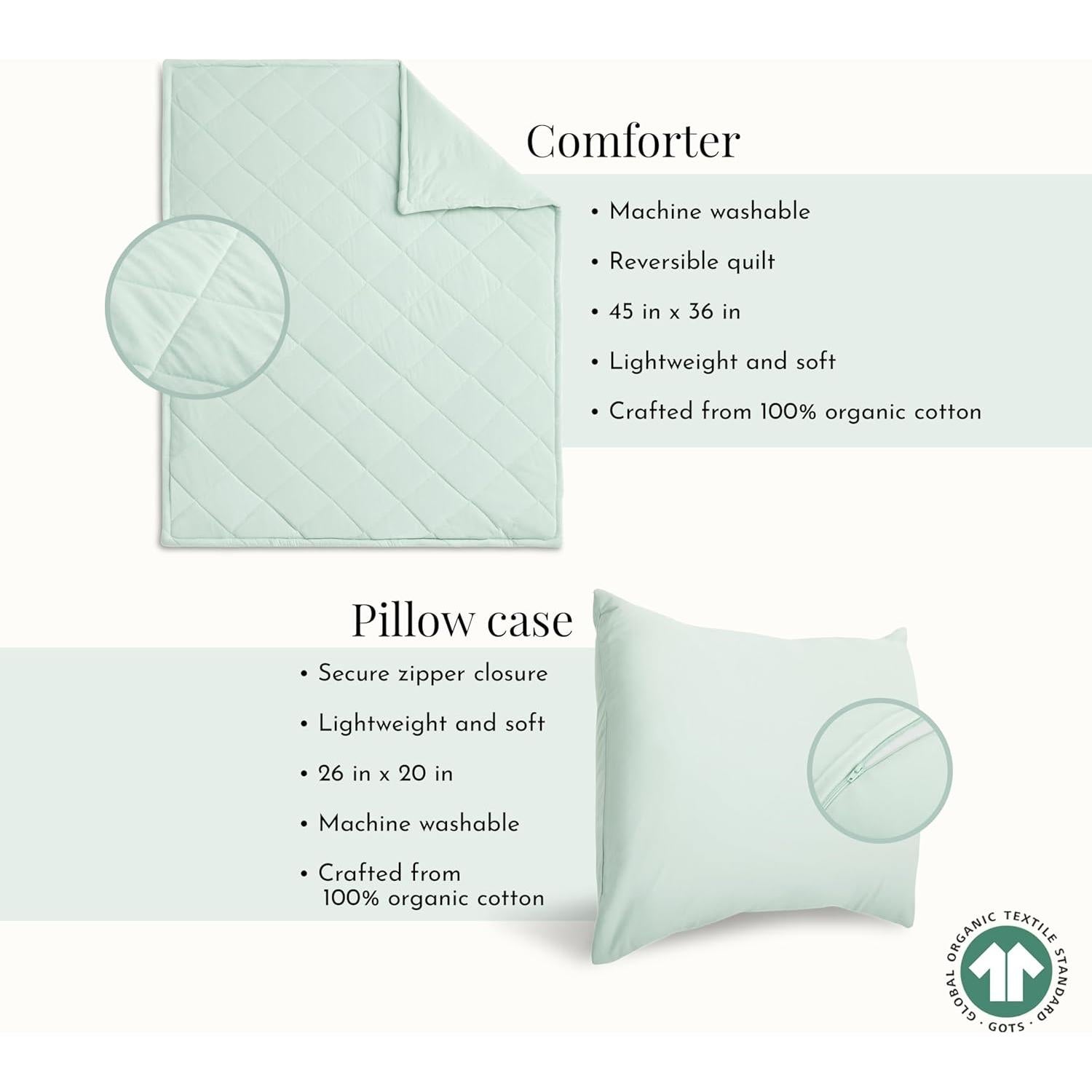 Conjunto de Ropa de Cama Evolur Dreamer 3 Piezas Algodón Orgánico