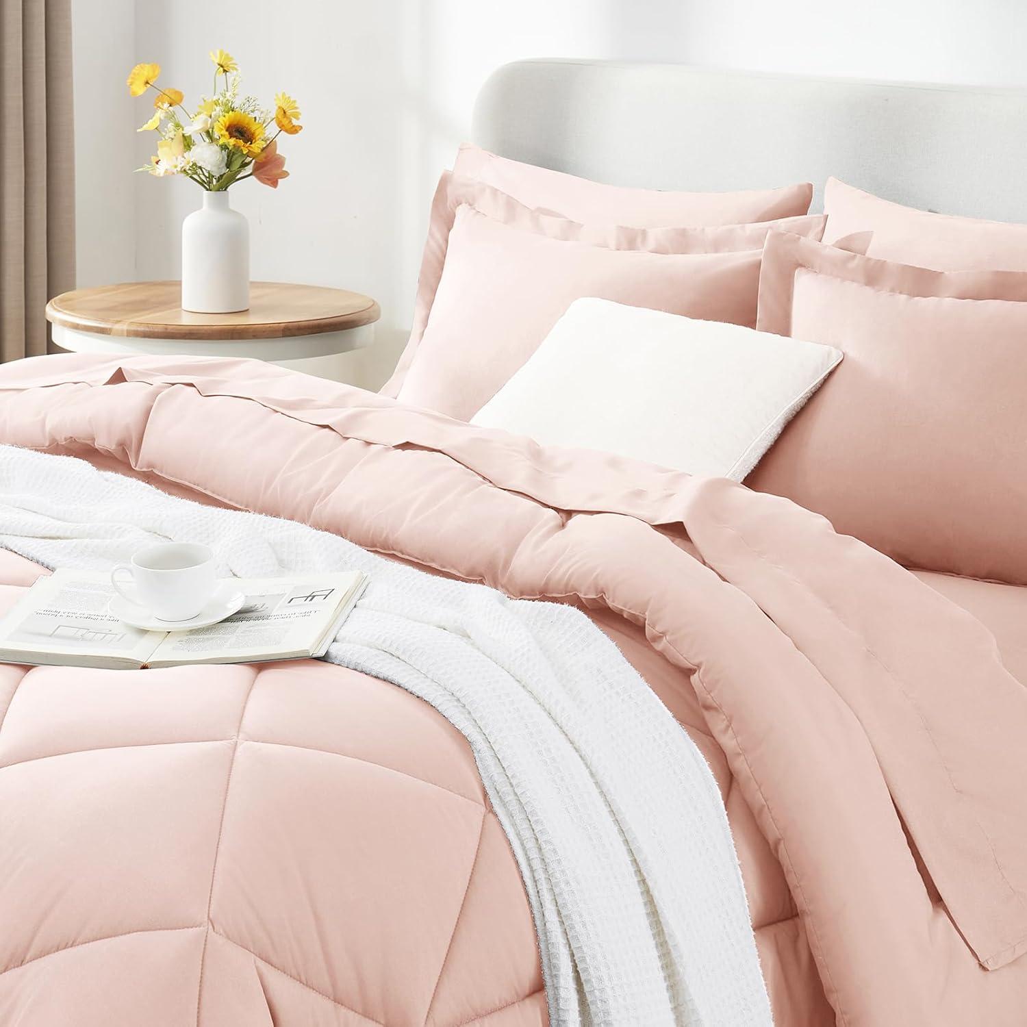 Conjunto de Edredón CozyLux Completo 7 Piezas Rosa Blush
