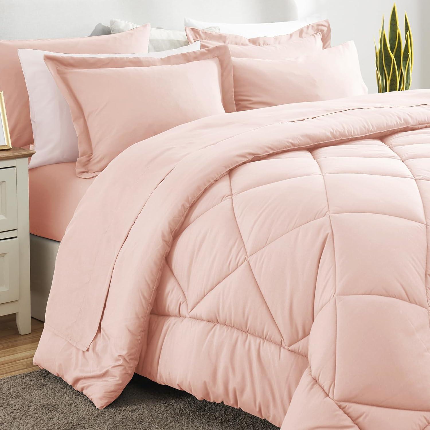 Conjunto de Edredón CozyLux Completo 7 Piezas Rosa Blush