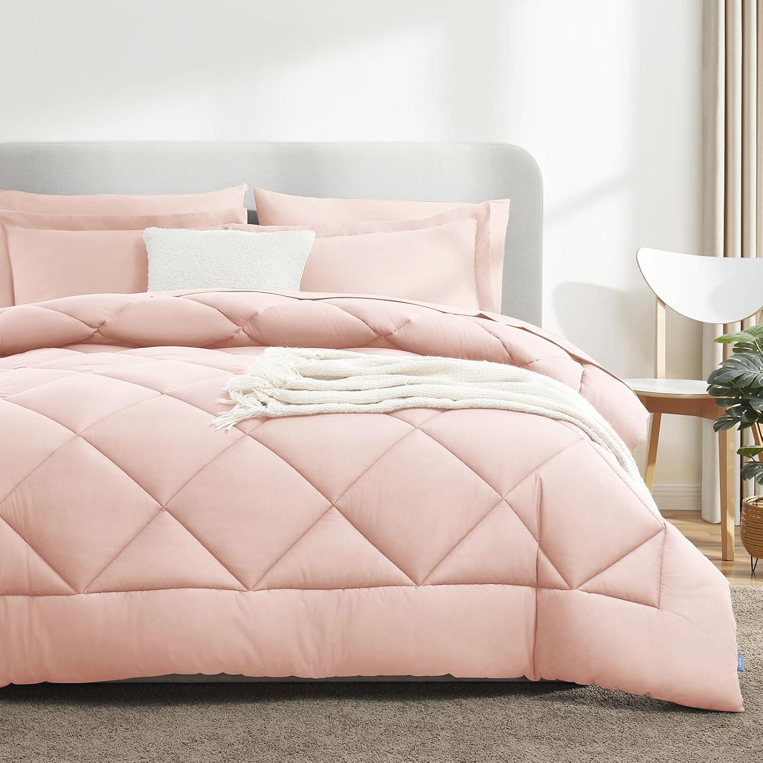 Conjunto de Edredón CozyLux Completo 7 Piezas Rosa Blush