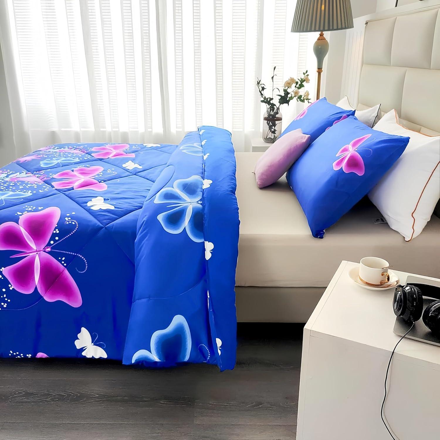 Conjunto de Edredón SDY 3PCS Mariposa Tamaño Completo