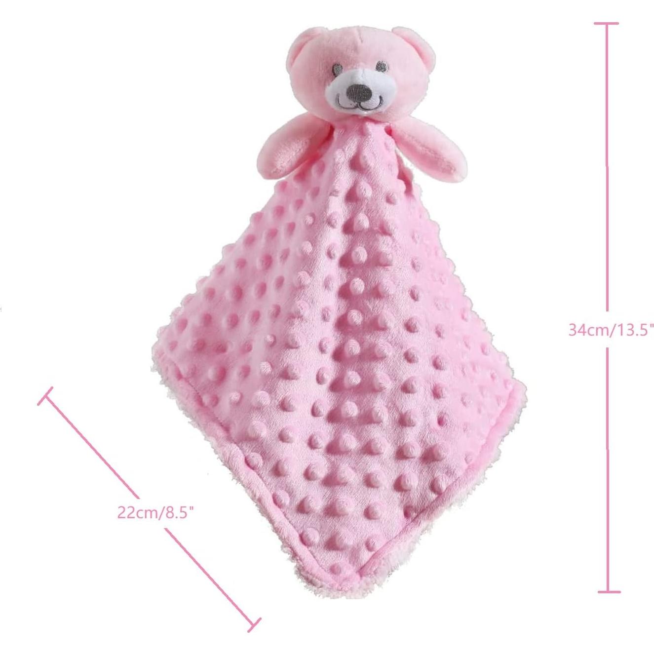 Manta de Seguridad CREVENT Oso Rosa 22x22cm para Bebés