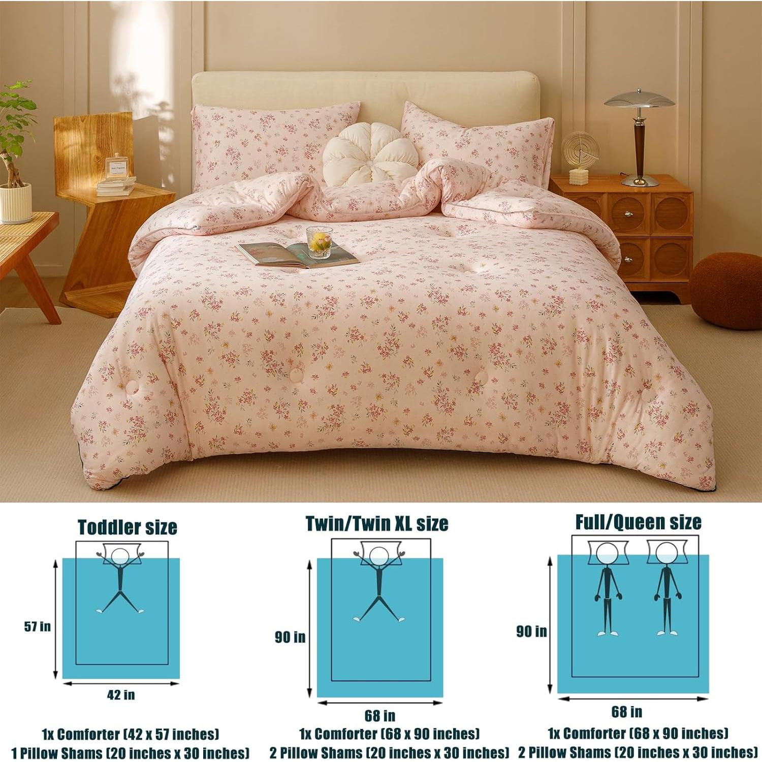 Juego de Ropa de Cama Doimier 2 Piezas Niños Microfibra Floral