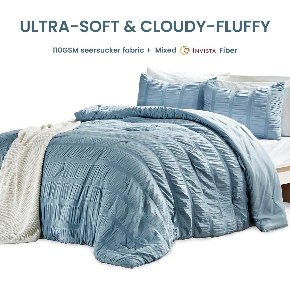 Conjunto de Edredón King SLEEP ZONE 3 Piezas Microfibra Azul