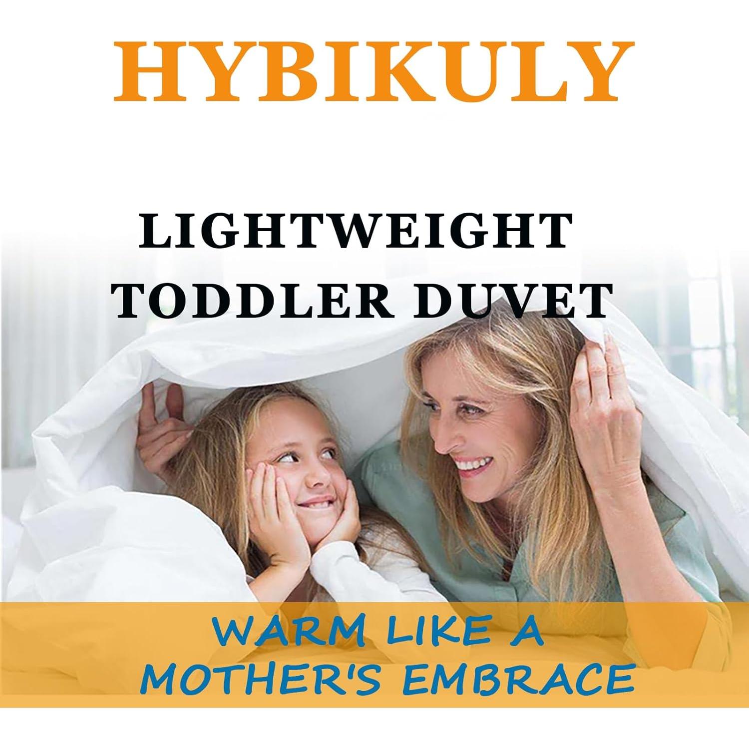 Edredón de Cuna HyBikuly 100% Algodón y Plumón Ganso 104x122cm