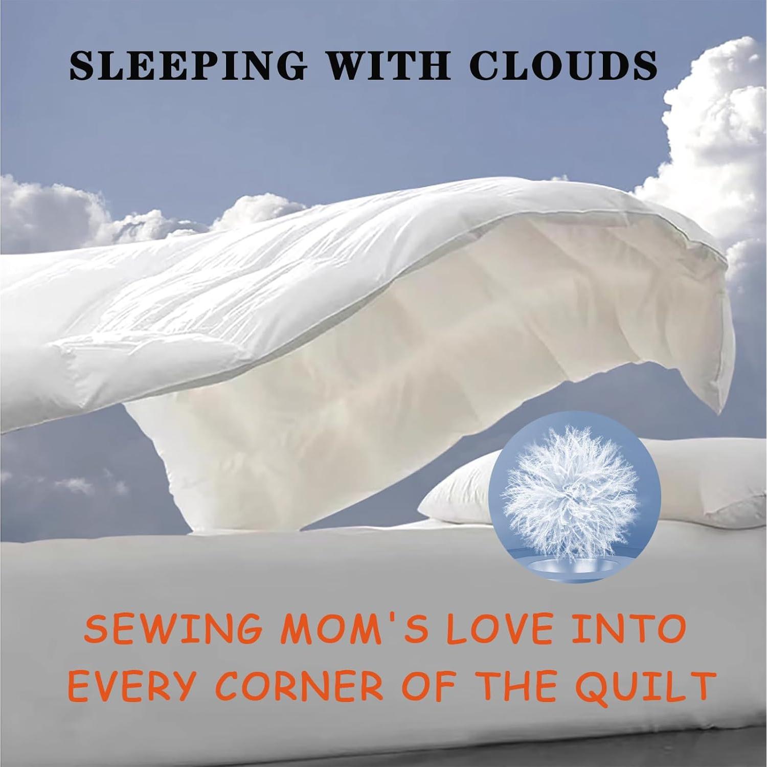 Edredón de Cuna HyBikuly 100% Algodón y Plumón Ganso 104x122cm