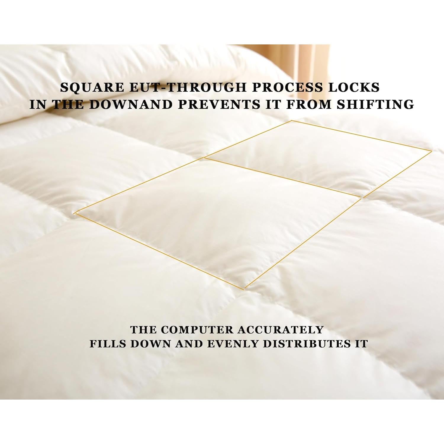 Edredón de Cuna HyBikuly 100% Algodón y Plumón Ganso 104x122cm