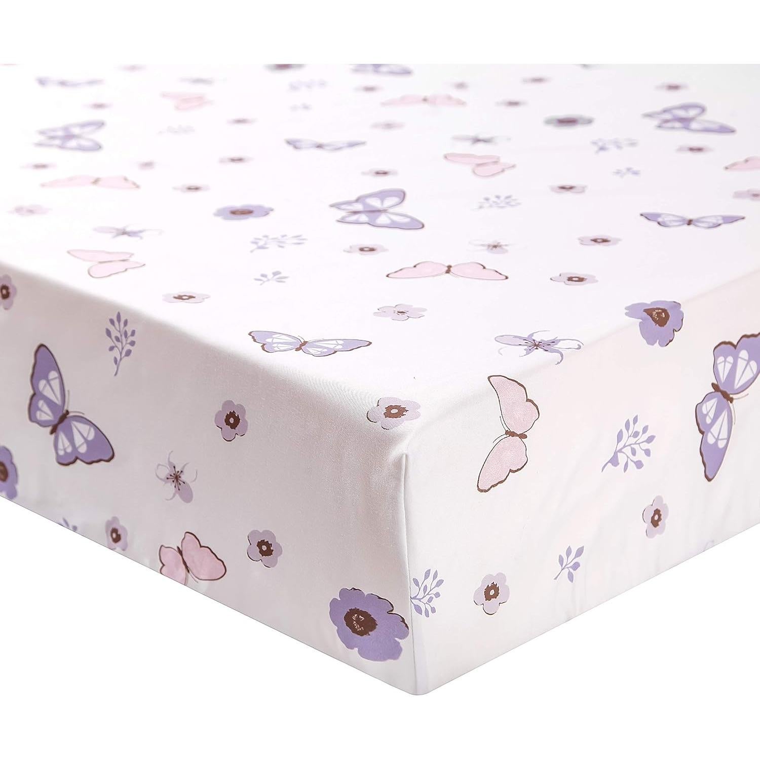 Juego de Ropa de Cuna Estándar La Premura 3 Piezas Mariposa Lila