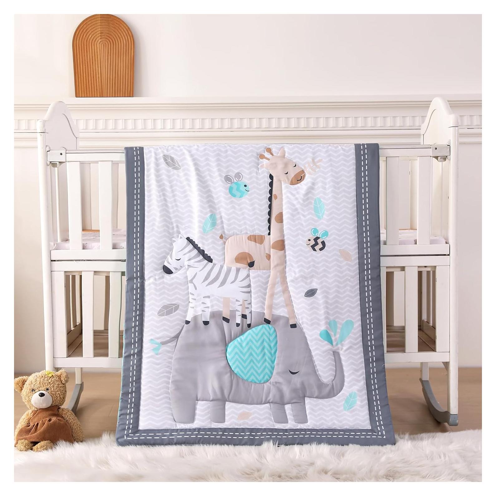 Conjunto de Ropa de Cuna Mini Wowelife 3 Piezas Elefante Gris