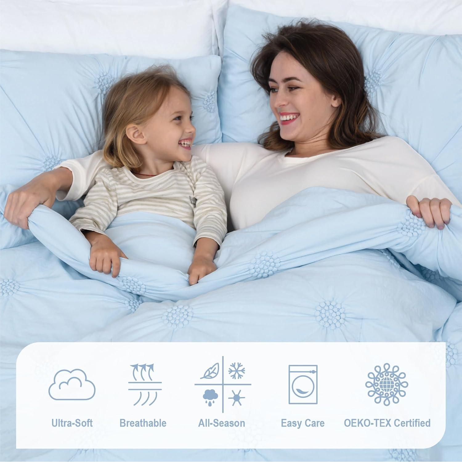 Conjunto de Edredón King Swift Home Baby Blue 3 Piezas