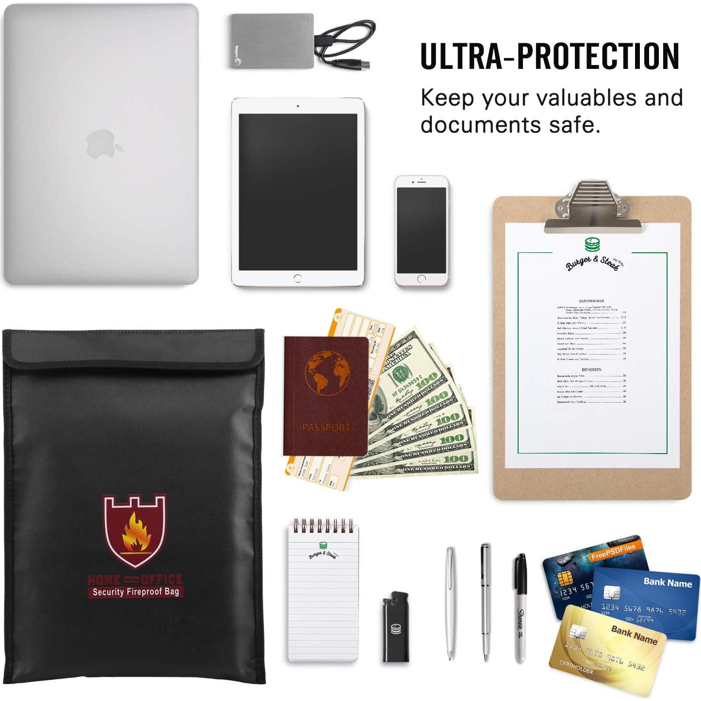 Bolsa a Prueba de Fuego MoKo 38x28cm Resistente al Agua