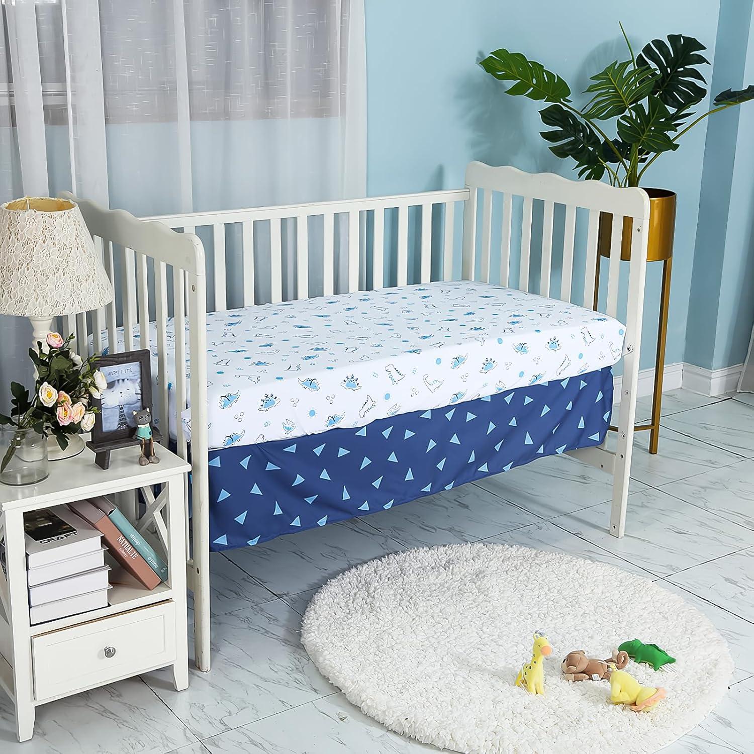 Juego de Ropa de Cuna 3 Piezas YCDTMY Dinosaurio Azul