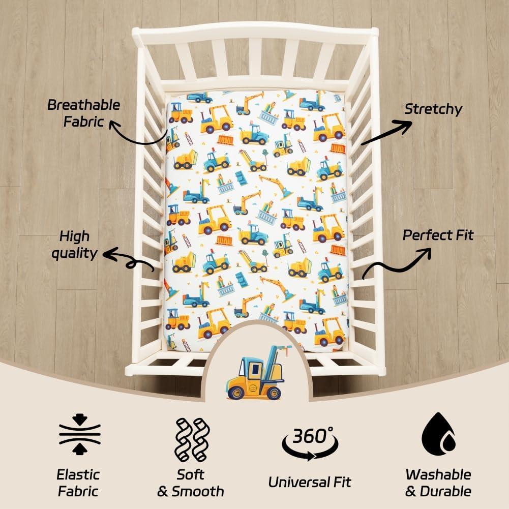 Juego de Ropa de Cuna 3 Piezas FIGEPO Construcción Azul