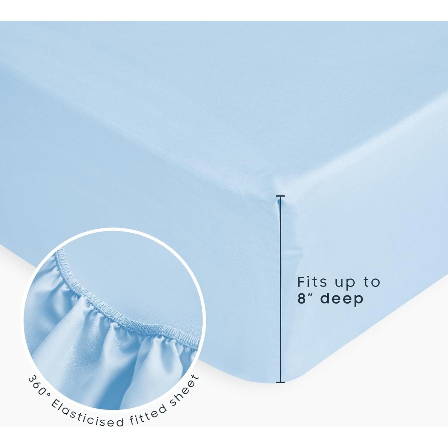 Juego de Ropa de Cama para Niños Despertar En Nubes 4 Piezas Azul