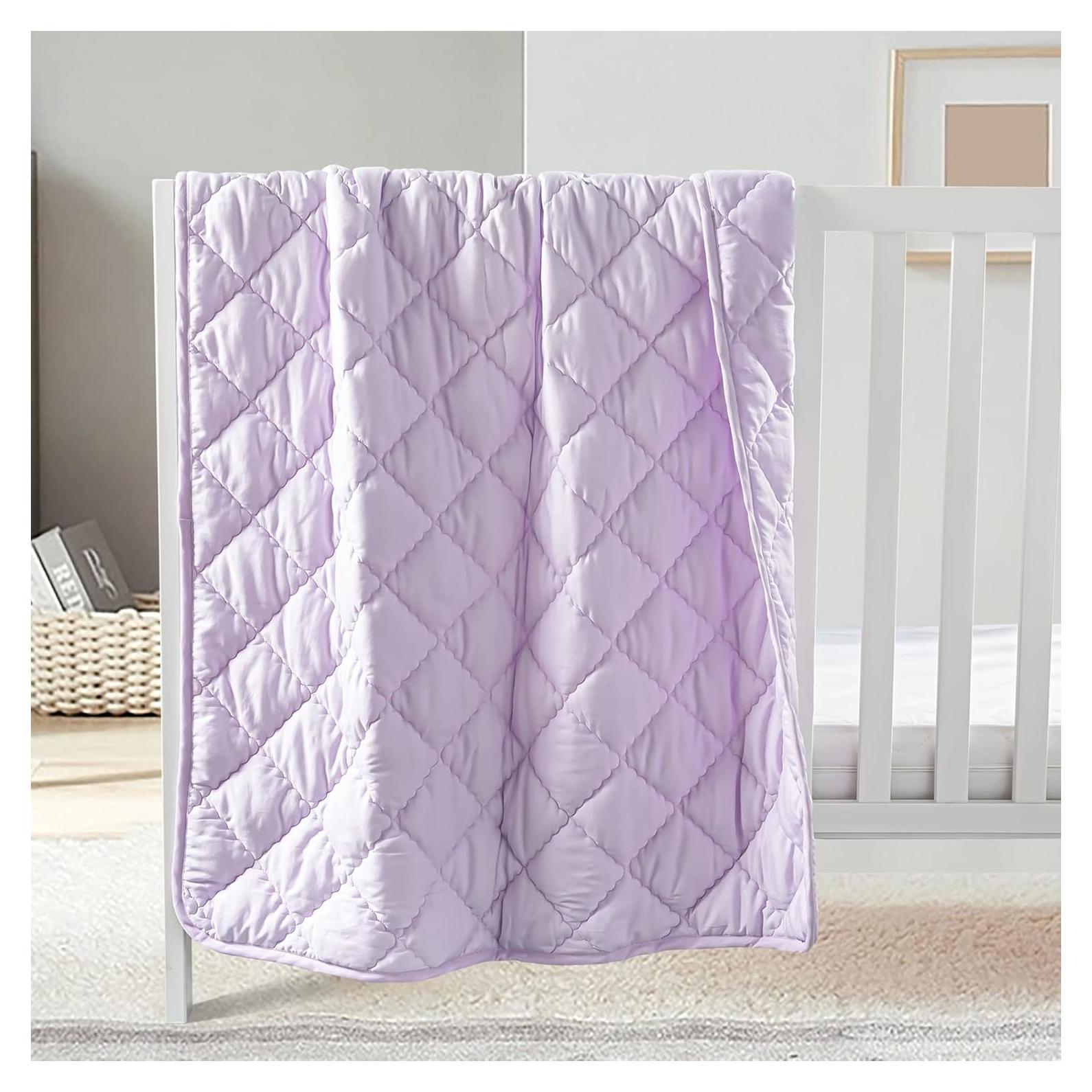 Colcha Microfibra FLXXIE Lavable para Niños 99x119 cm Púrpura