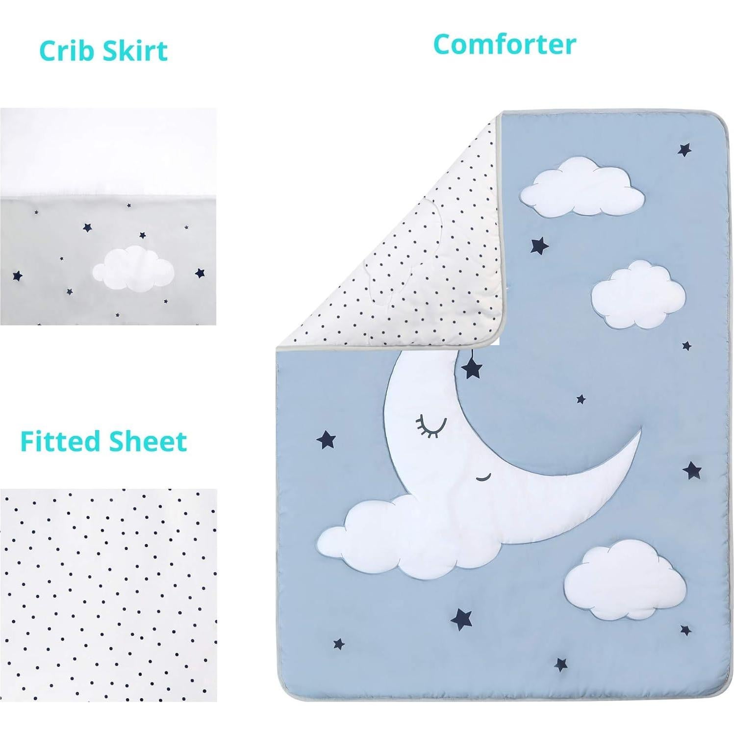 Juego de Ropa de Cuna La Premura Sleeping Moon 3 Piezas