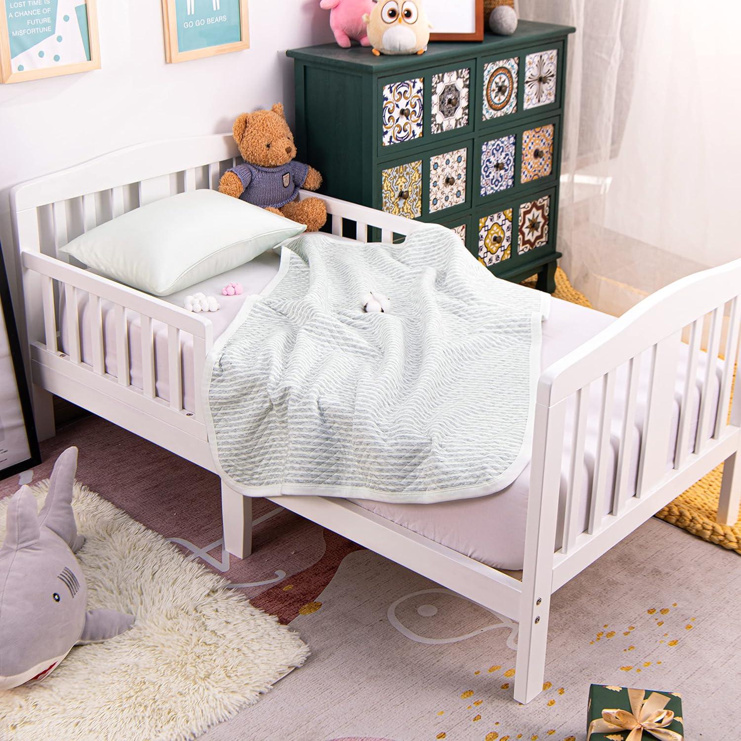 Manta Acolchada de Algodón Jersey NTBAY 76x102 cm Onda Gris