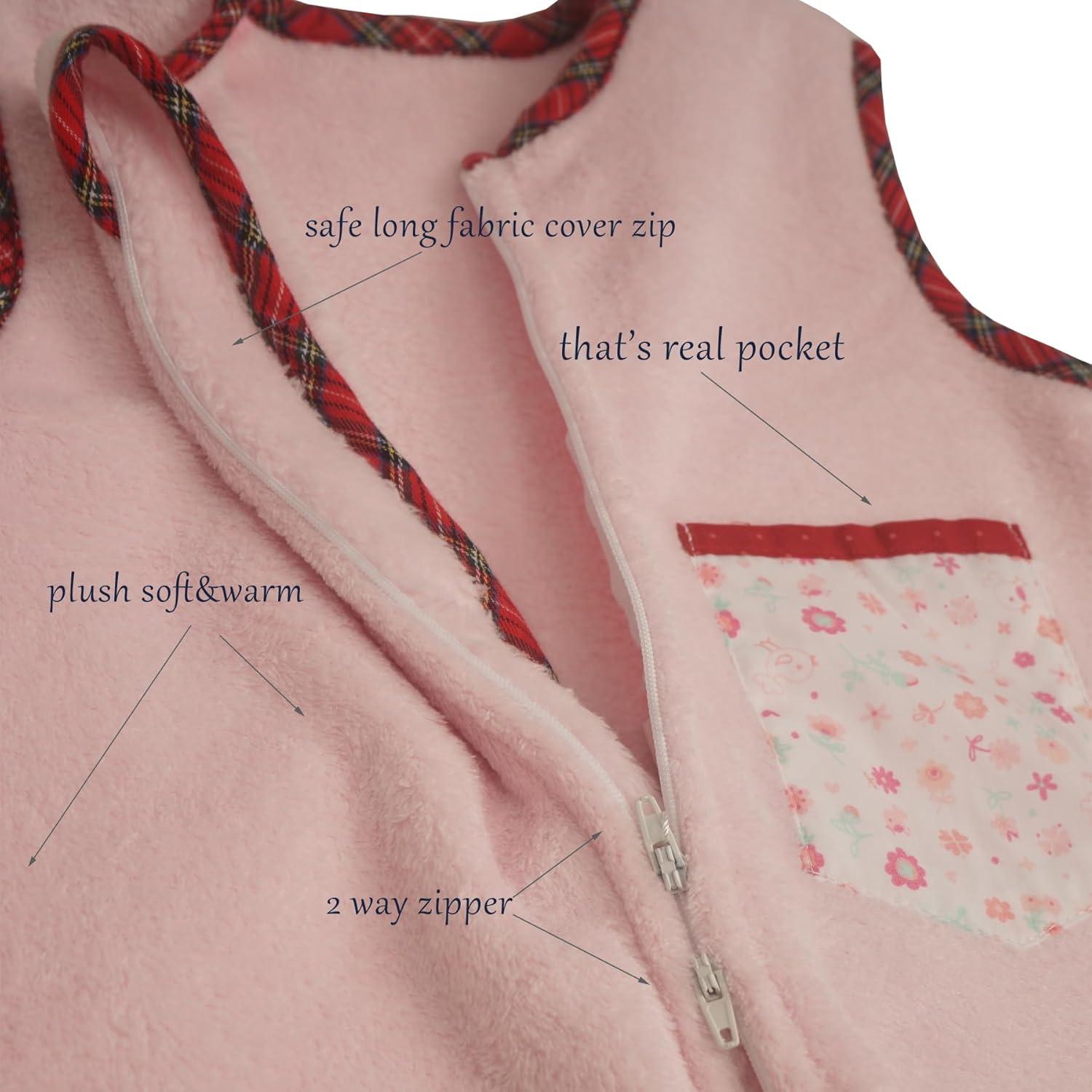 Saco de Sueño para Bebés BloomSTAR Rosa 12-24 Meses Forro Térmico