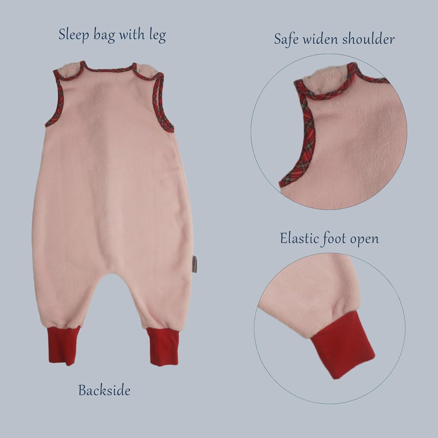 Saco de Sueño para Bebés BloomSTAR Rosa 12-24 Meses Forro Térmico