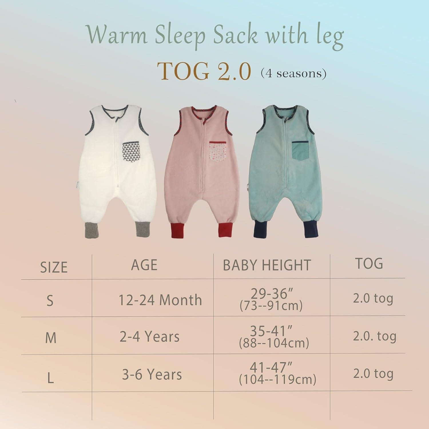 Saco de Sueño para Bebés BloomSTAR Rosa 12-24 Meses Forro Térmico