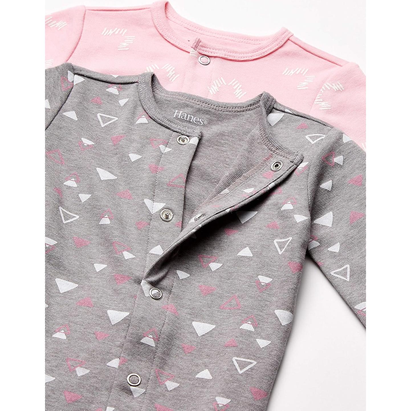 Pijamas Flexibles Hanes Baby para Bebés 0-6 Meses - Paquete de 2