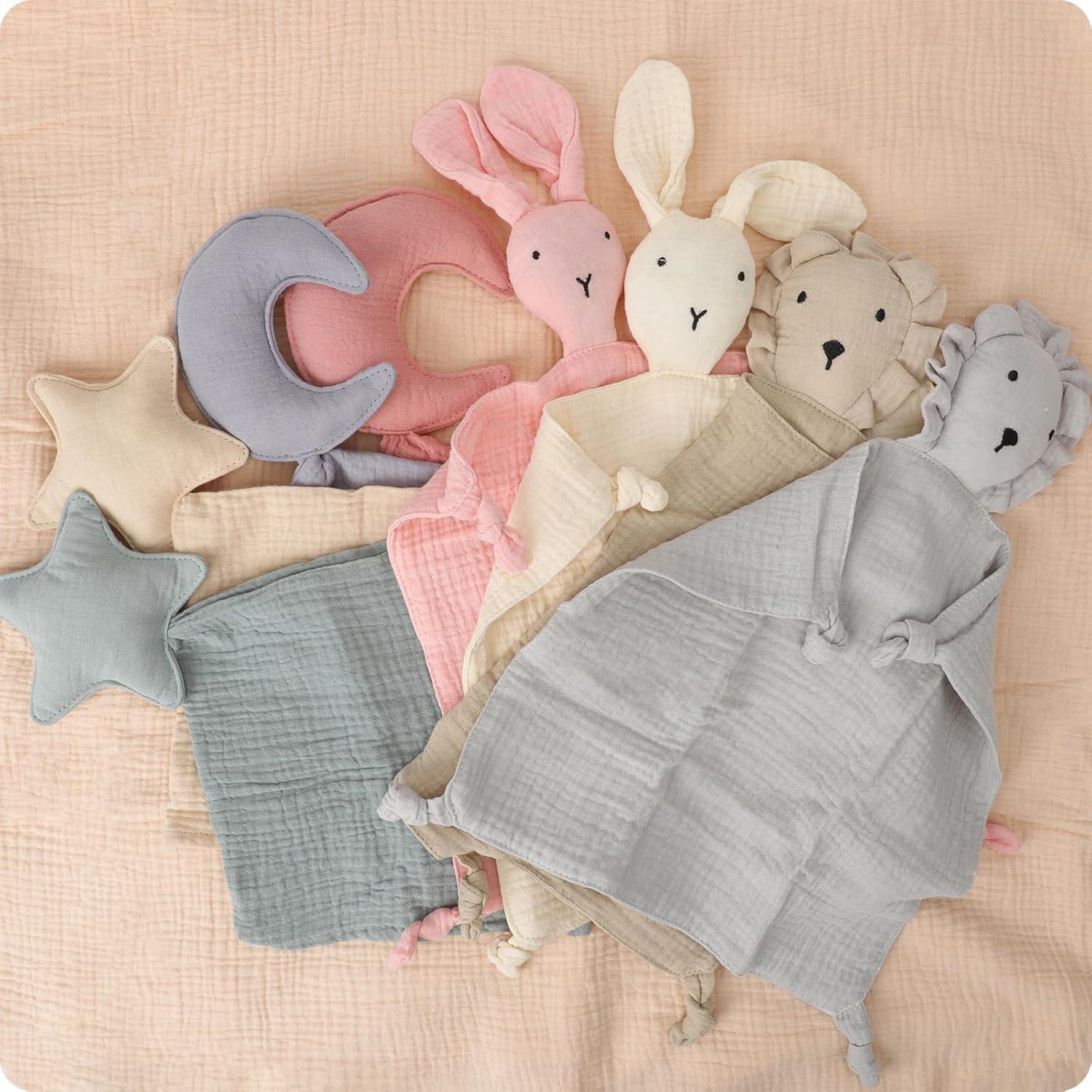 Manta Lovey Knirose 100% Algodón Orgánico León 38x25cm