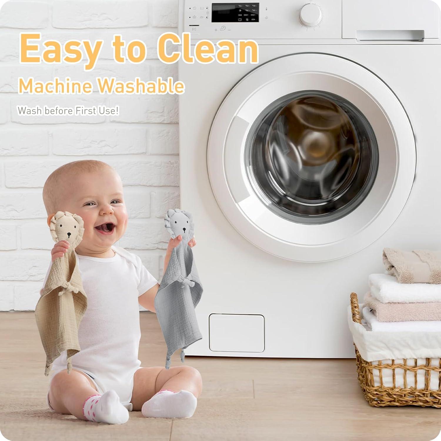 Manta Lovey Knirose 100% Algodón Orgánico León 38x25cm