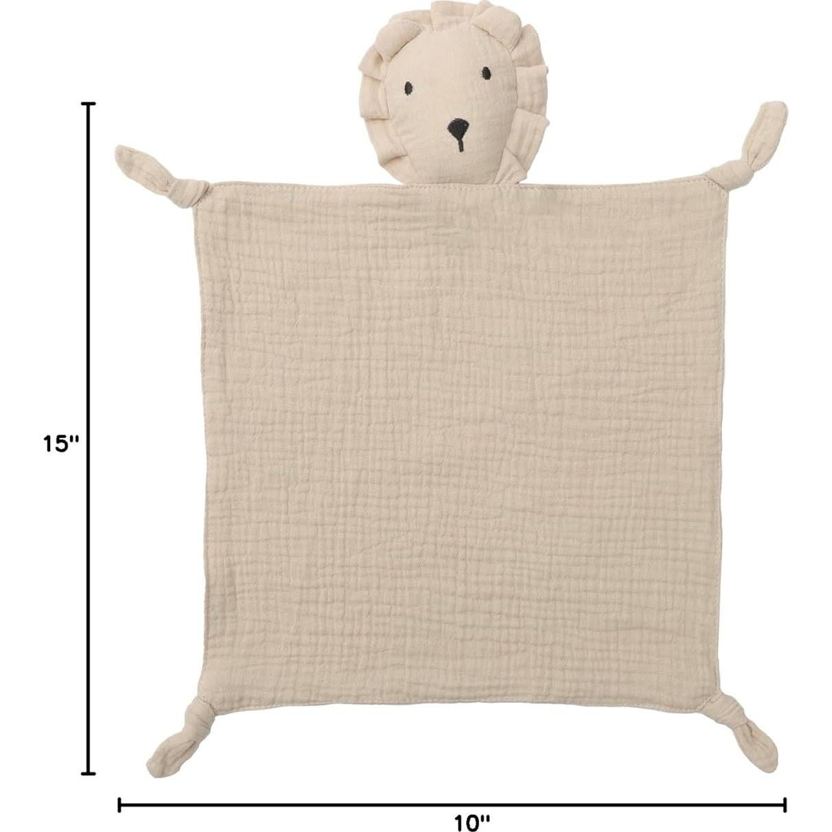 Manta Lovey Knirose 100% Algodón Orgánico León 38x25cm