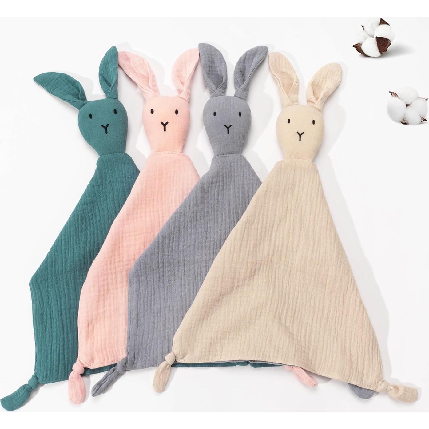 Manta de Seguridad ZIGJOY Conejito de Algodón Suave 28x28cm