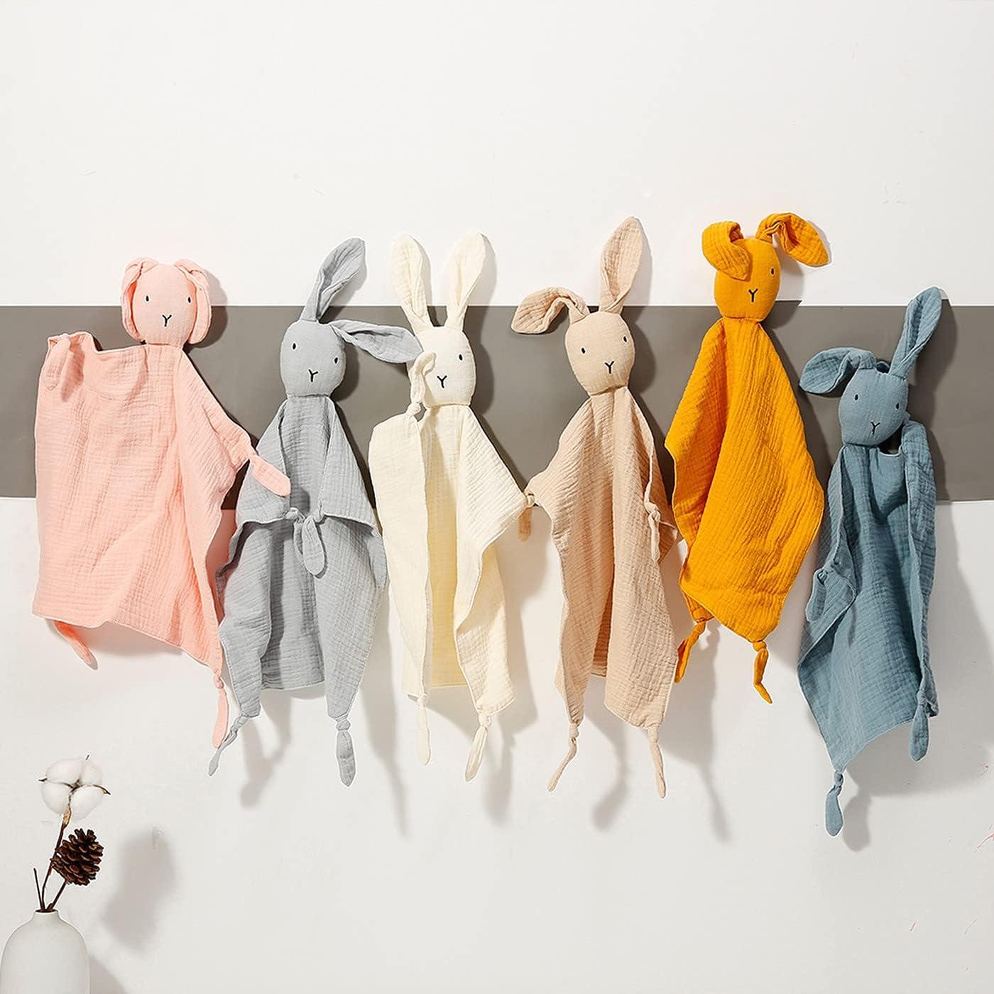 Manta de Seguridad ZIGJOY Conejito de Algodón Suave 28x28cm