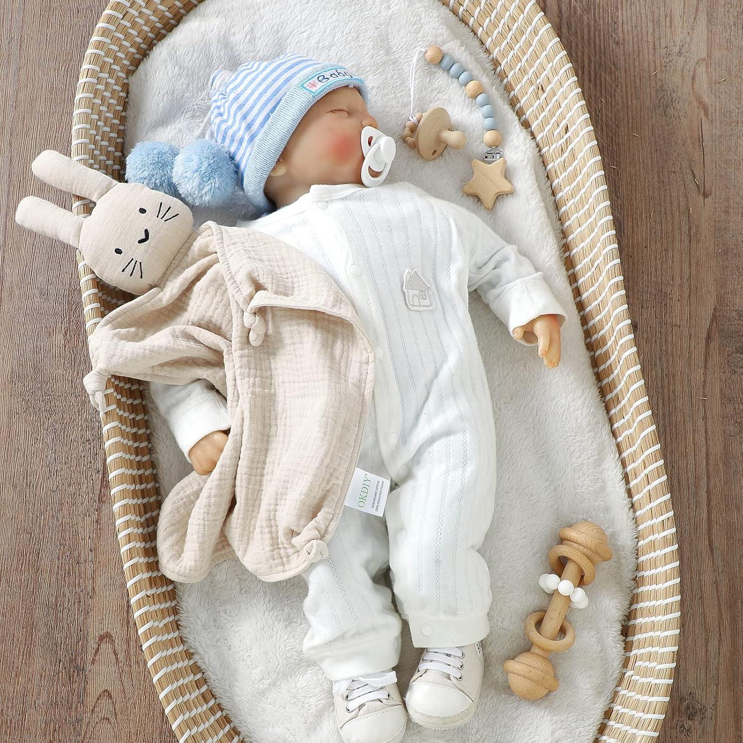 Manta de Seguridad Conejo Khaki Algodón Orgánico 30x30 cm