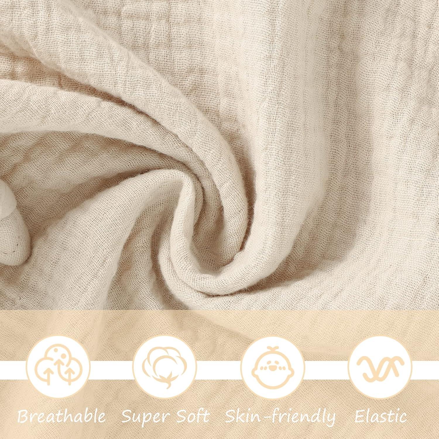 Manta de Seguridad Conejo Khaki Algodón Orgánico 30x30 cm