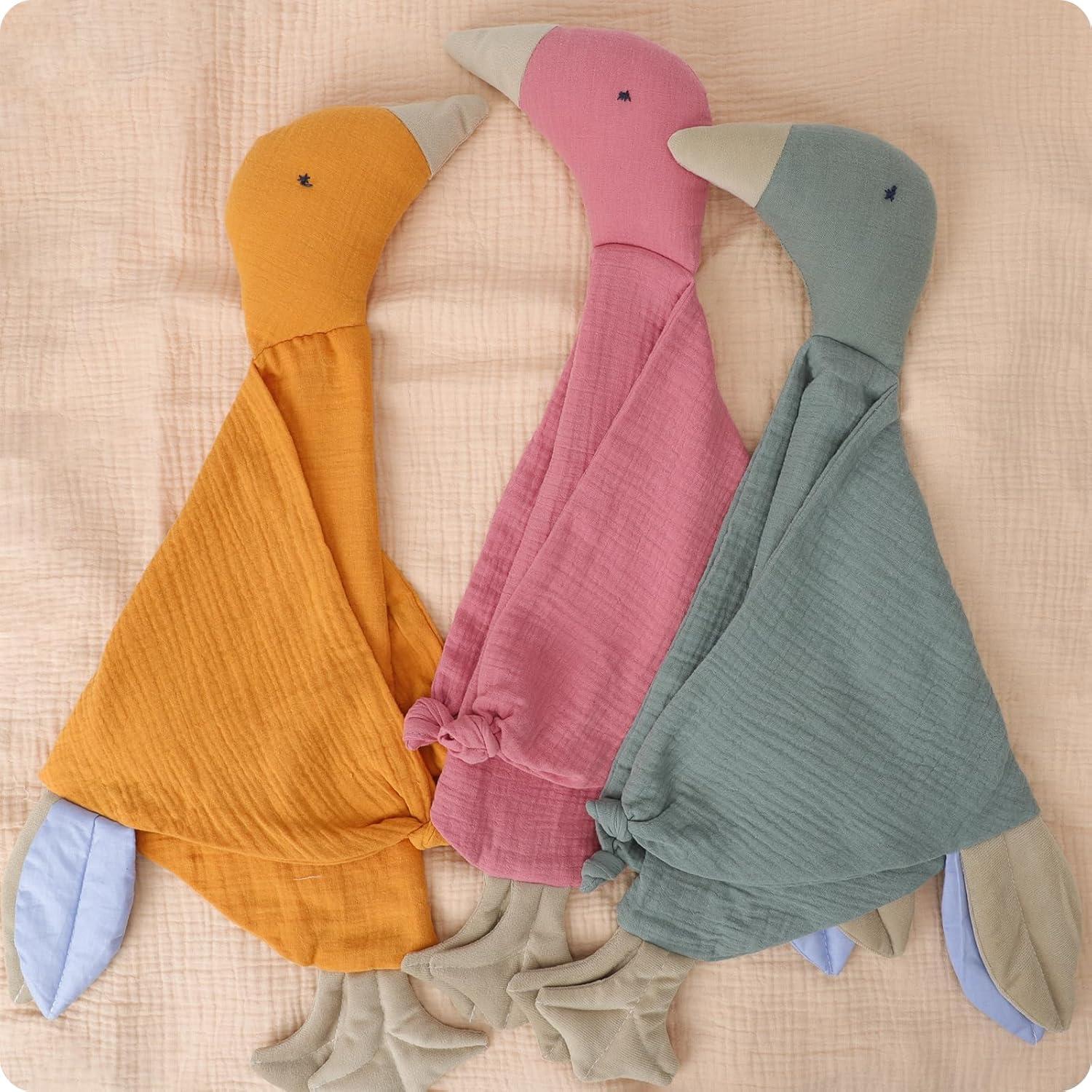 Manta Lovey Knirose de Algodón Orgánico para Bebés Verde Guisante