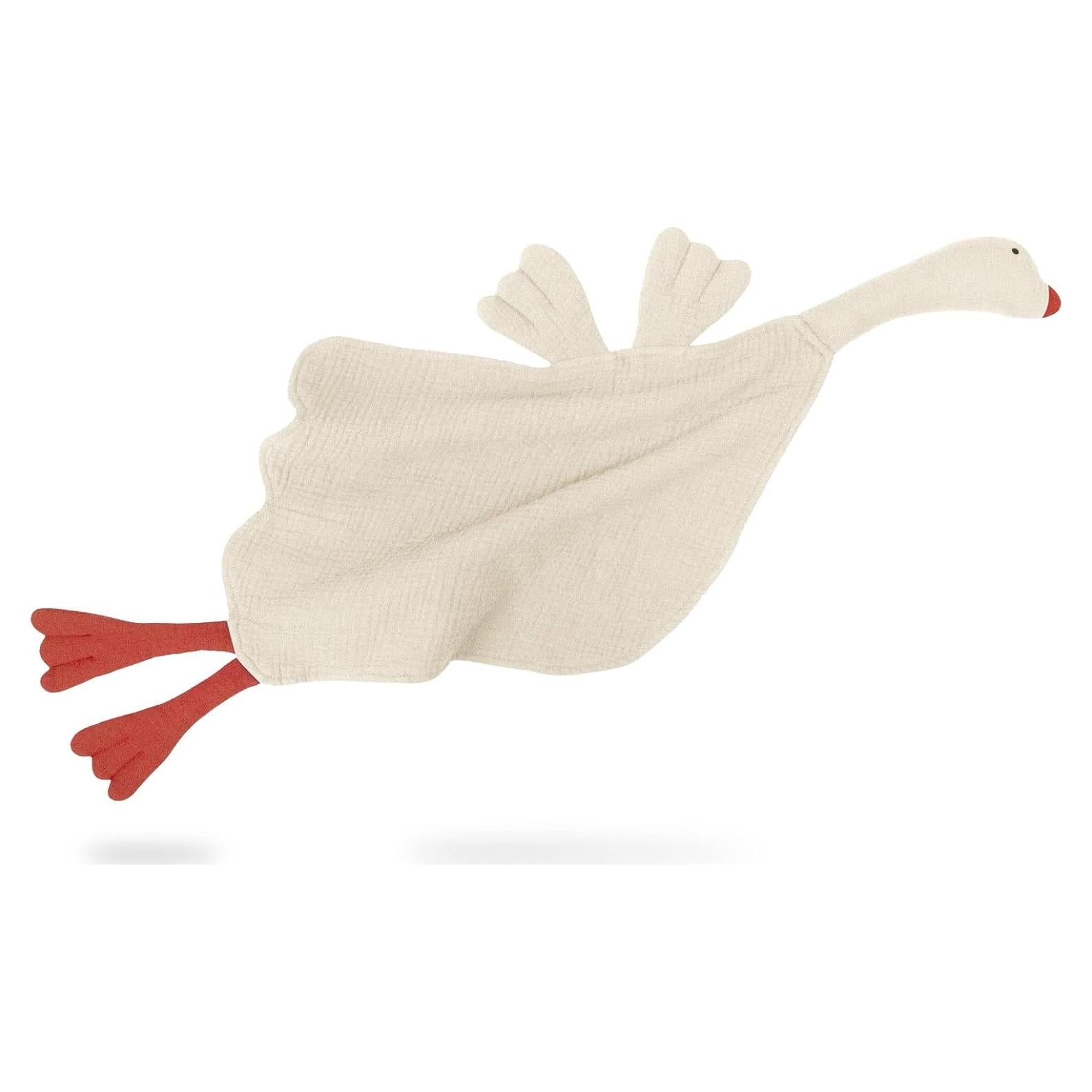 Manta de Seguridad Lulumoon Lovey Ganso-Crema 100% Algodón