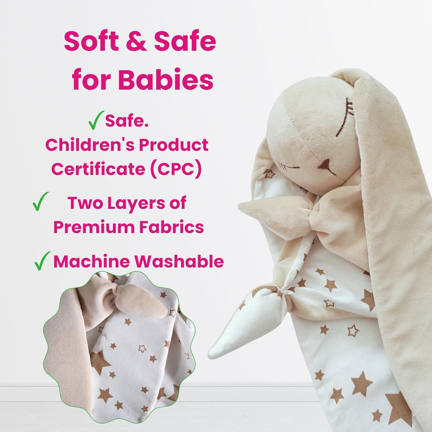 Manta de Seguridad Katiia Joy Conejito 40x35 cm Suave Bebé