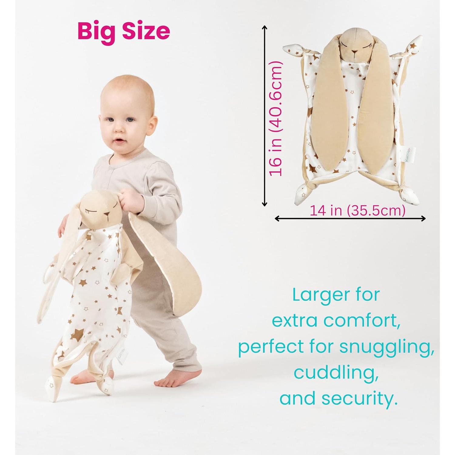 Manta de Seguridad Katiia Joy Conejito 40x35 cm Suave Bebé