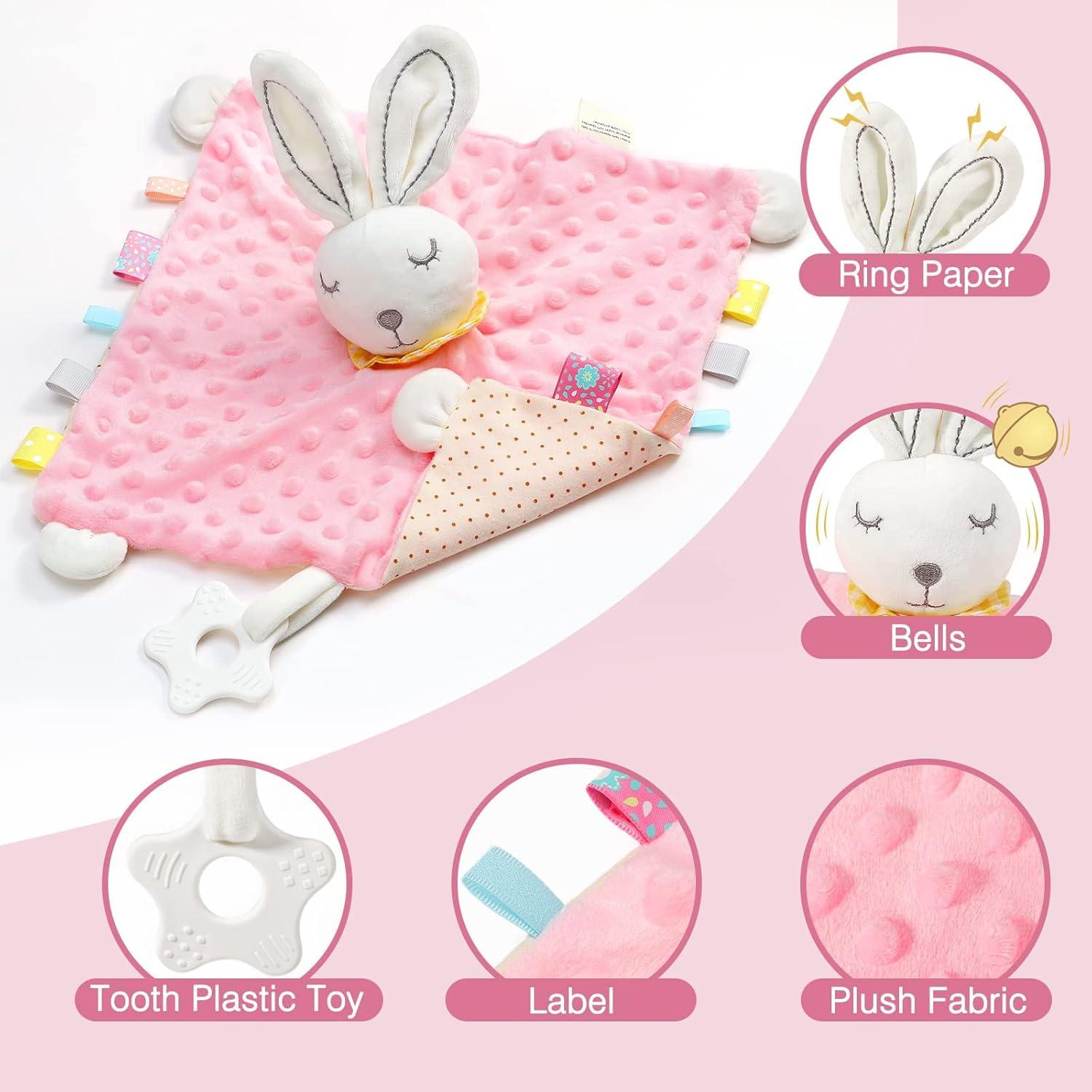Manta de Seguridad Suave Zooawa Conejo Rosa para Bebés