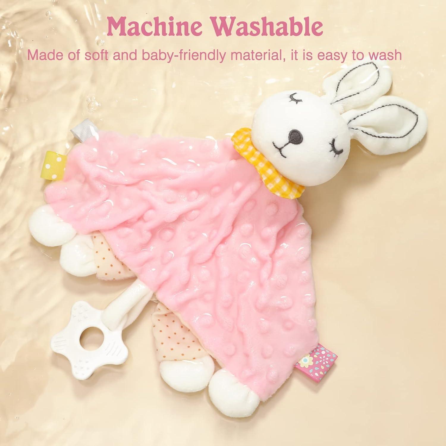 Manta de Seguridad Suave Zooawa Conejo Rosa para Bebés