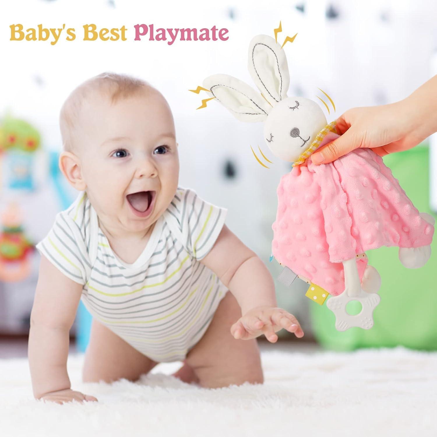 Manta de Seguridad Suave Zooawa Conejo Rosa para Bebés