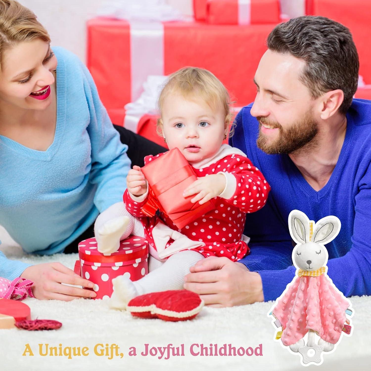 Manta de Seguridad Suave Zooawa Conejo Rosa para Bebés