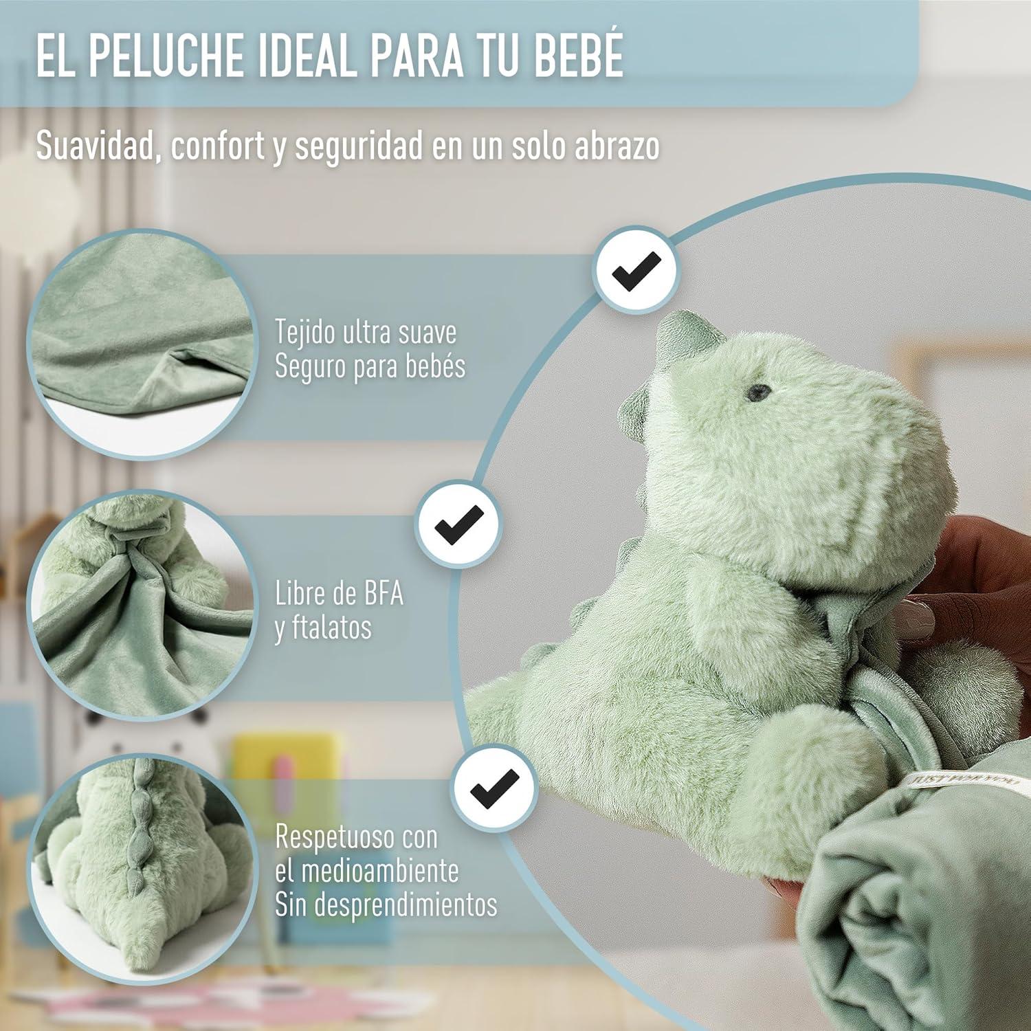 Manta de Seguridad Dinosaurio Verde Esenciales Ibiza 50 cm