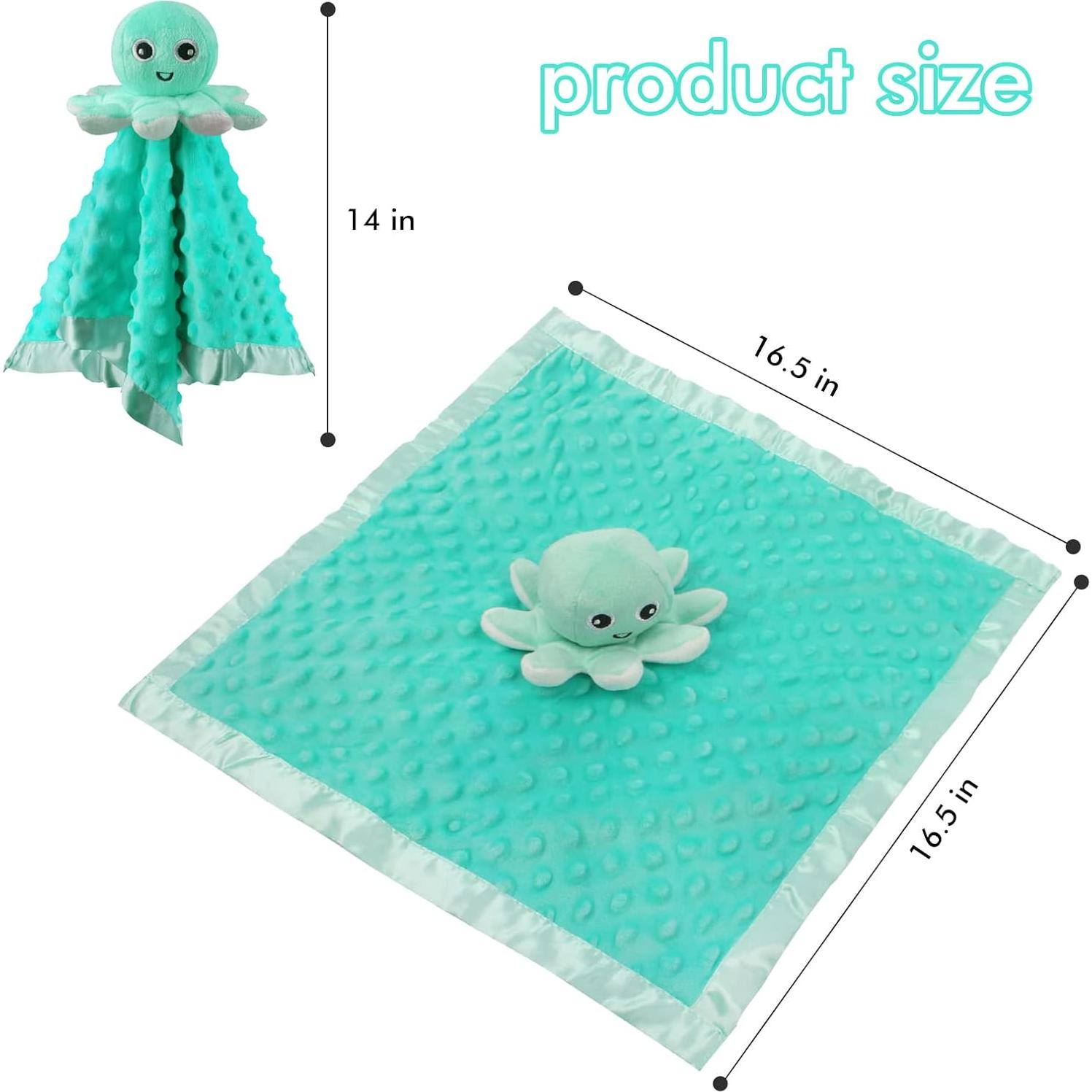 Manta de Seguridad para Bebés JARIFERR Pulpo Verde 42x42cm