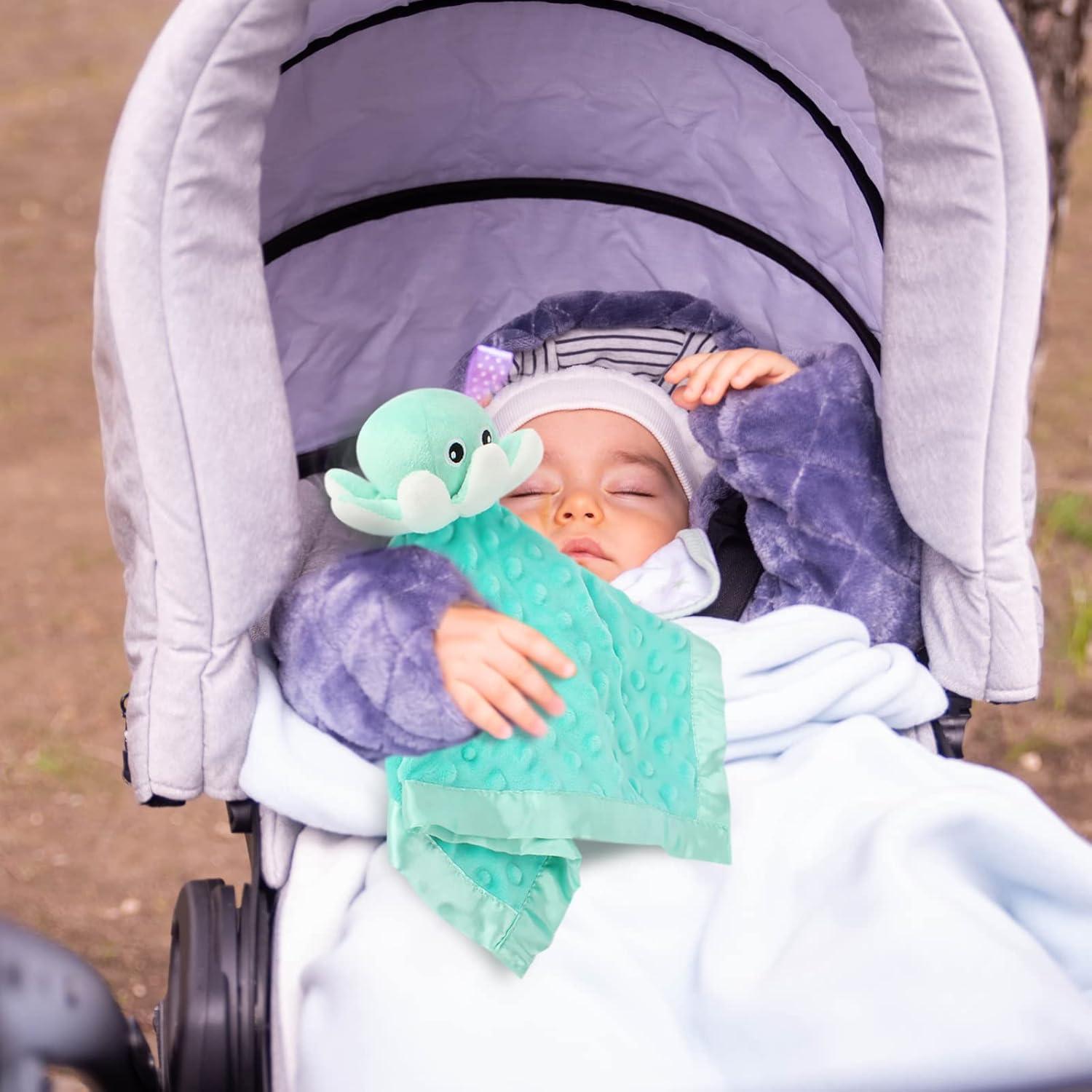 Manta de Seguridad para Bebés JARIFERR Pulpo Verde 42x42cm