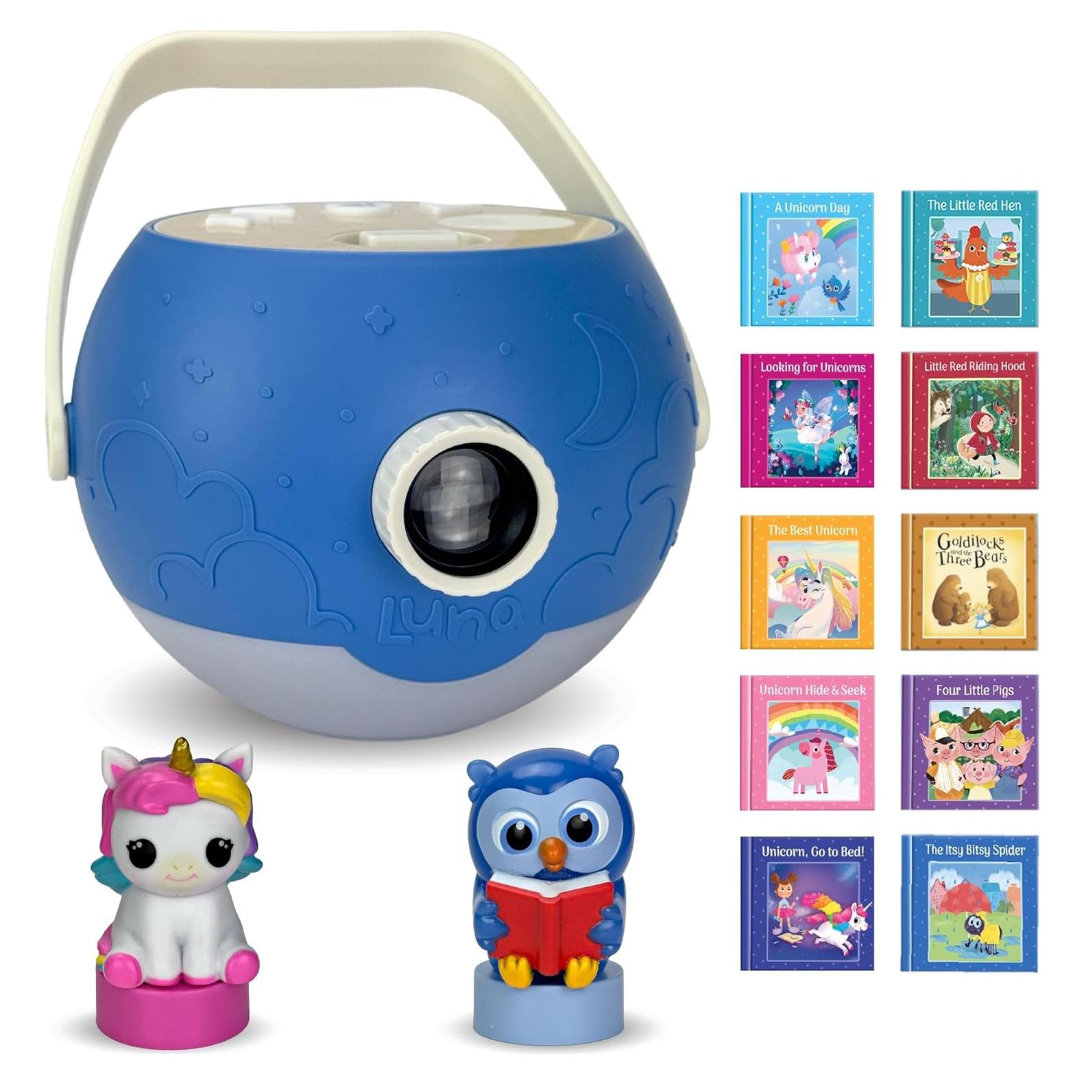 Proyector de Cuentos Luna - Unicornio y Búho - 10 Cuentos y Canciones