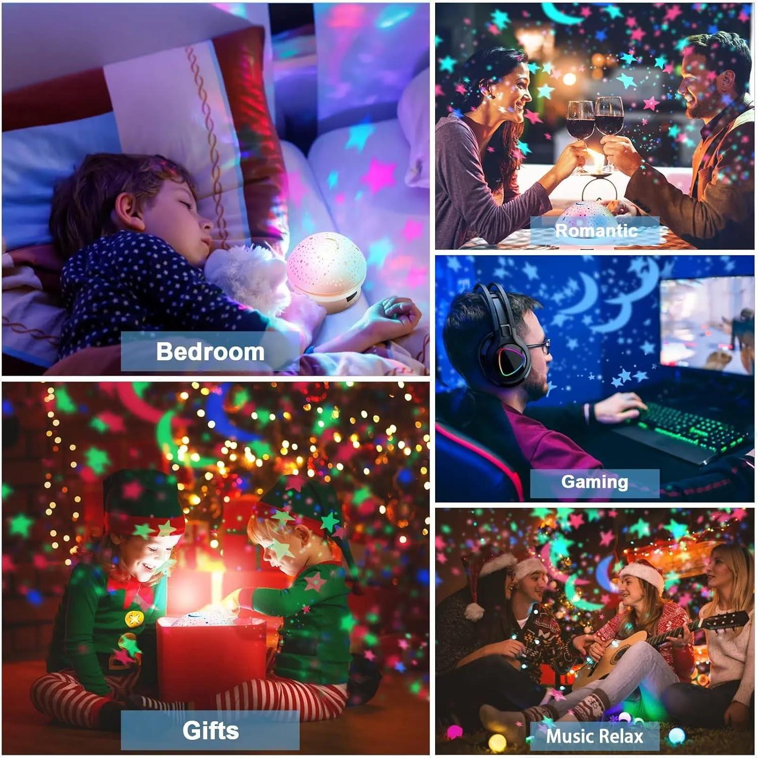 Proyector de Estrellas Genérico Luz Nocturna 12.7cm Azul